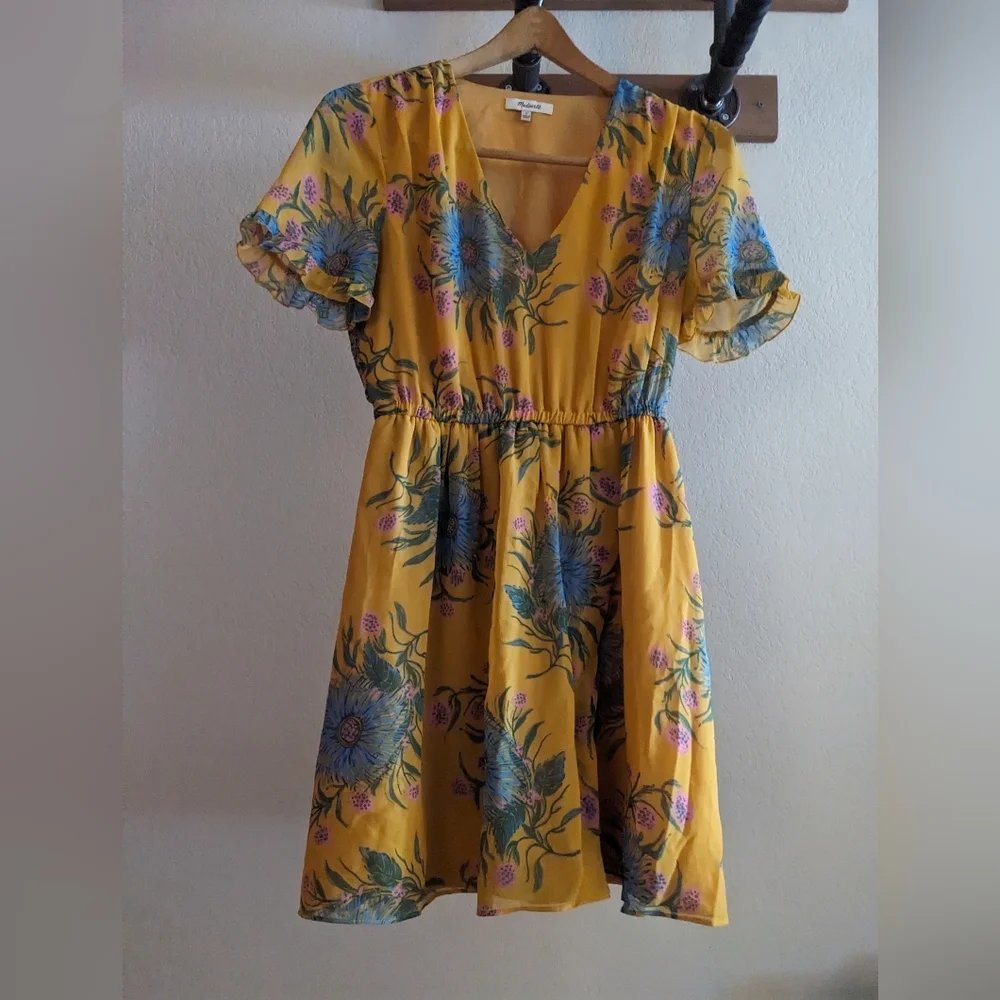 W Madewell size 2 Yellow Dress - Picture 1 of 6